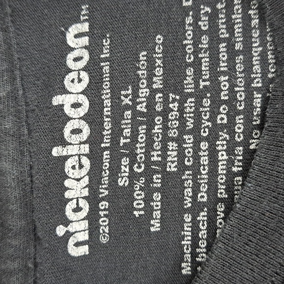 Nickelodeon cartoon characters graphic LG black t-shirt - Picture 5 of 5